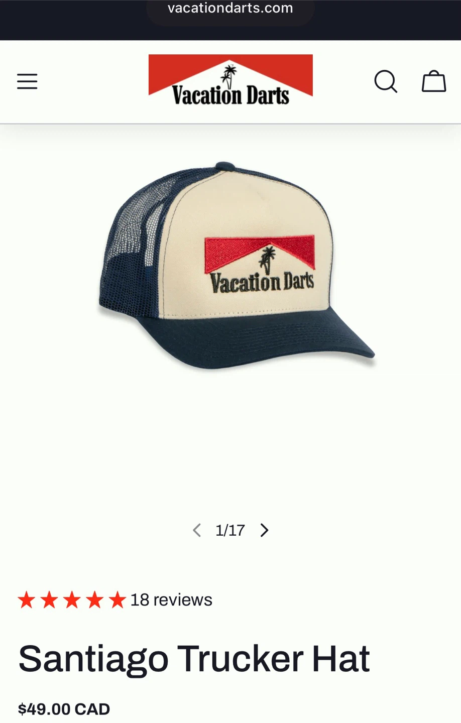 Vacation Darts Santiago Trucker Hat