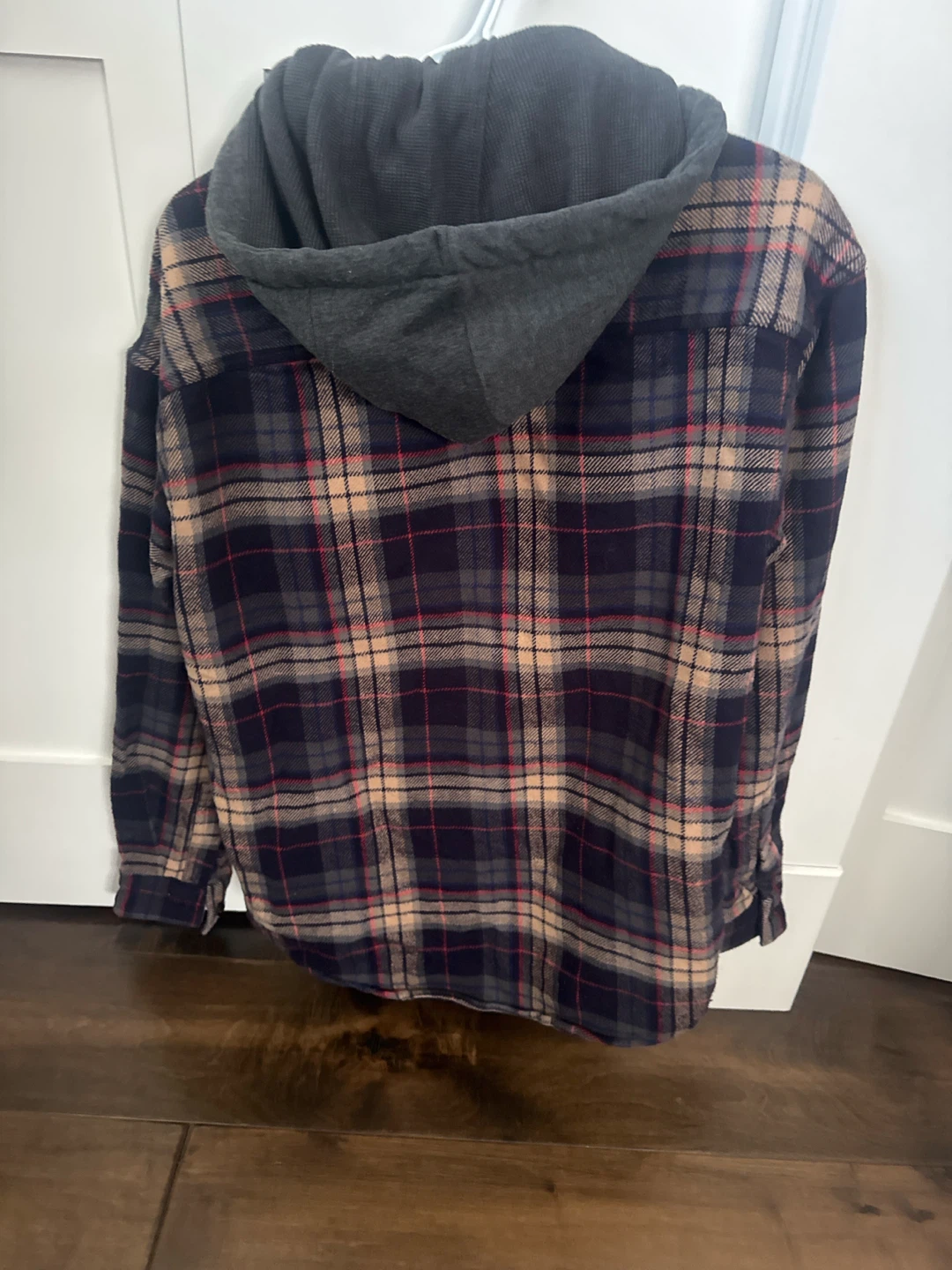 American Eagle Plaid Hooded Flannel Shirt - photo 2