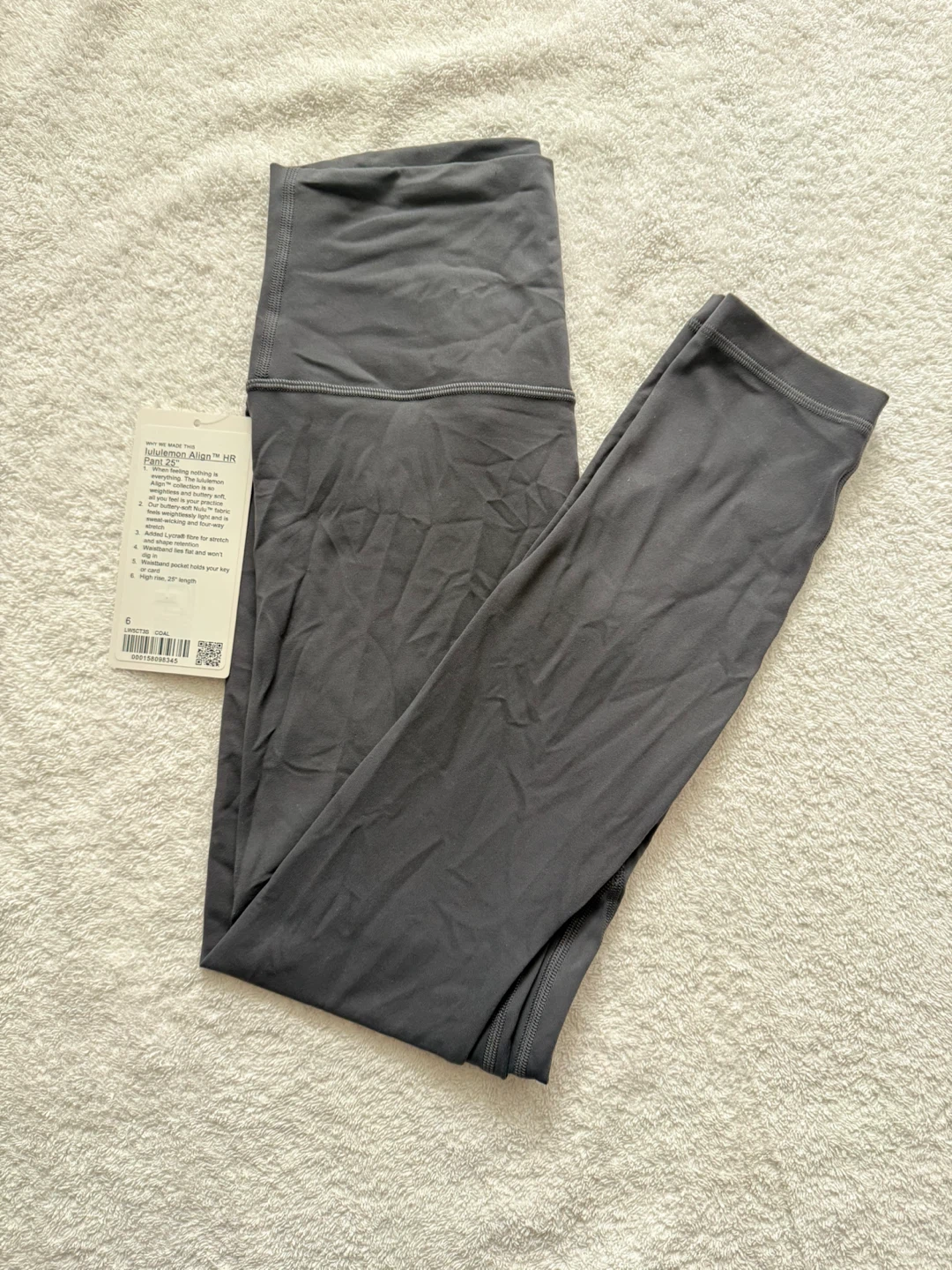 Lululemon Align High-Rise Pant 25" Coal Size 6