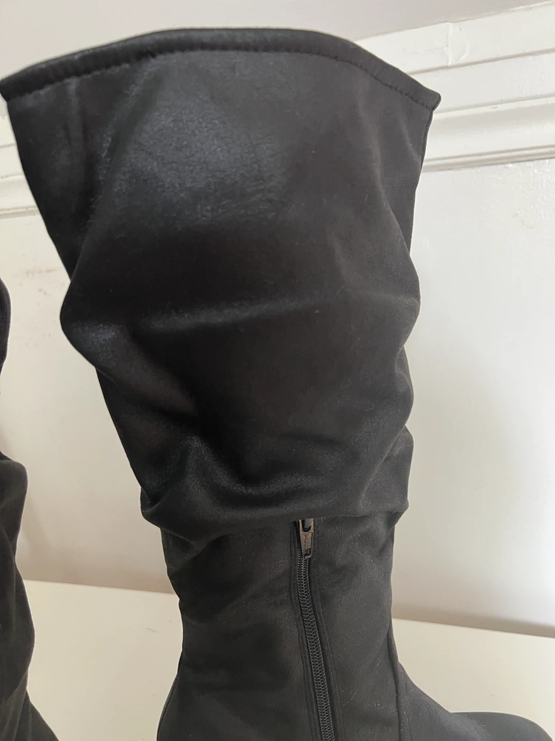 Black Heeled Slouch Boots - photo 4