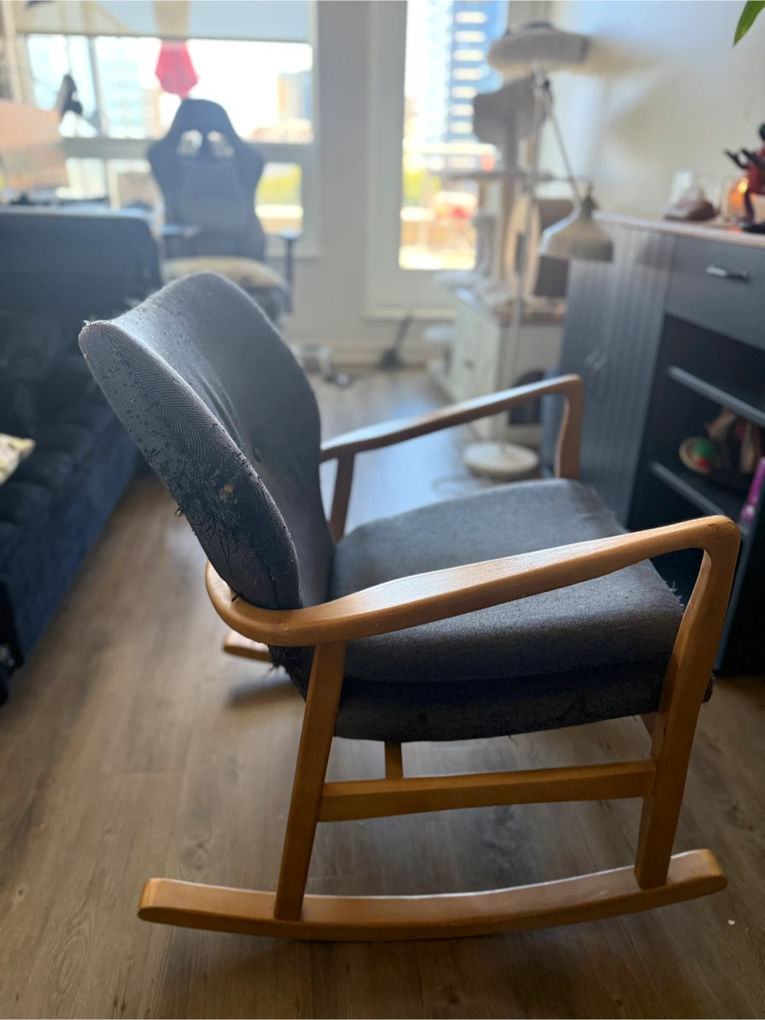 Mid-century modern style rocking chair