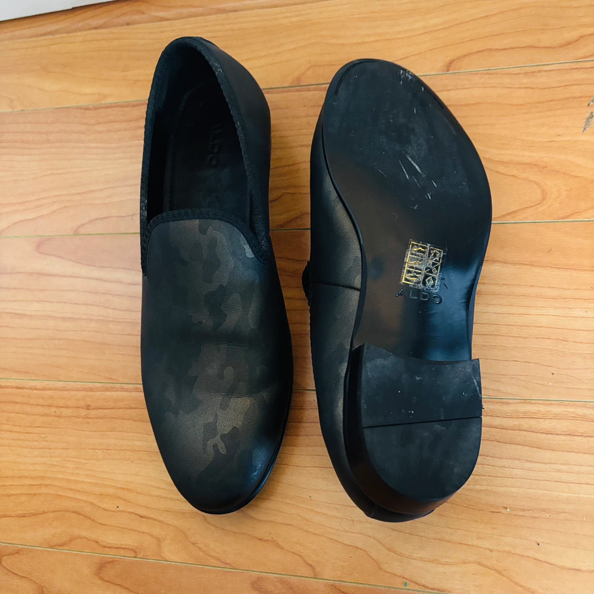 ALDO Black Camo Slip-On Loafers Sz 8.5 - 9 - photo 3