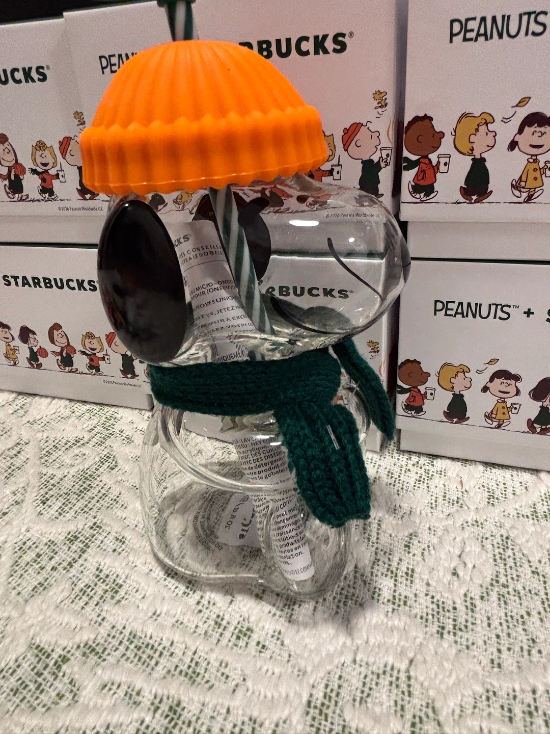 Starbucks x Peanuts Snoopy Glass Cup - photo 2