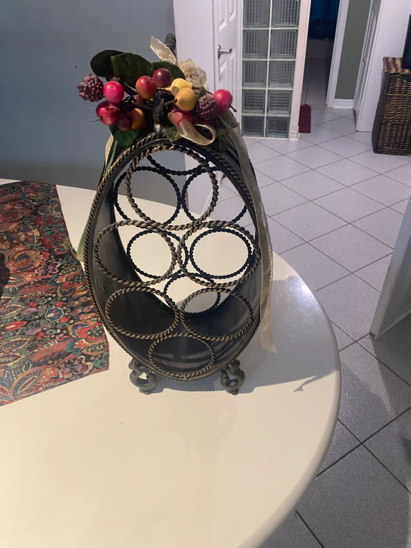 Decorative Metal Wine Rack