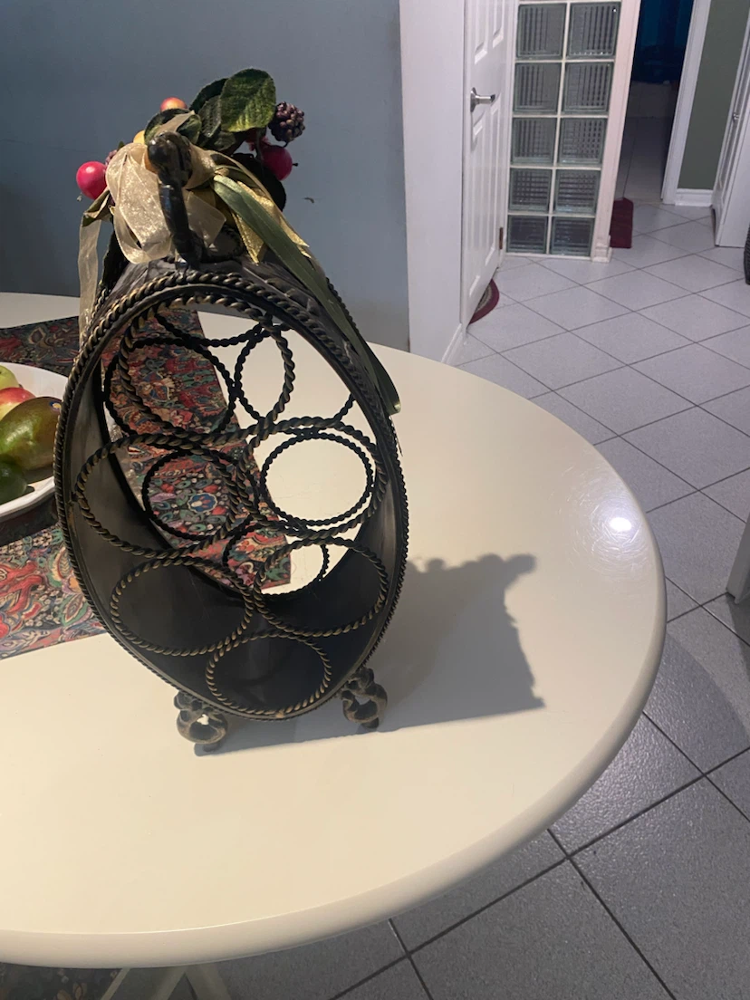 Decorative Metal Wine Rack - photo 3