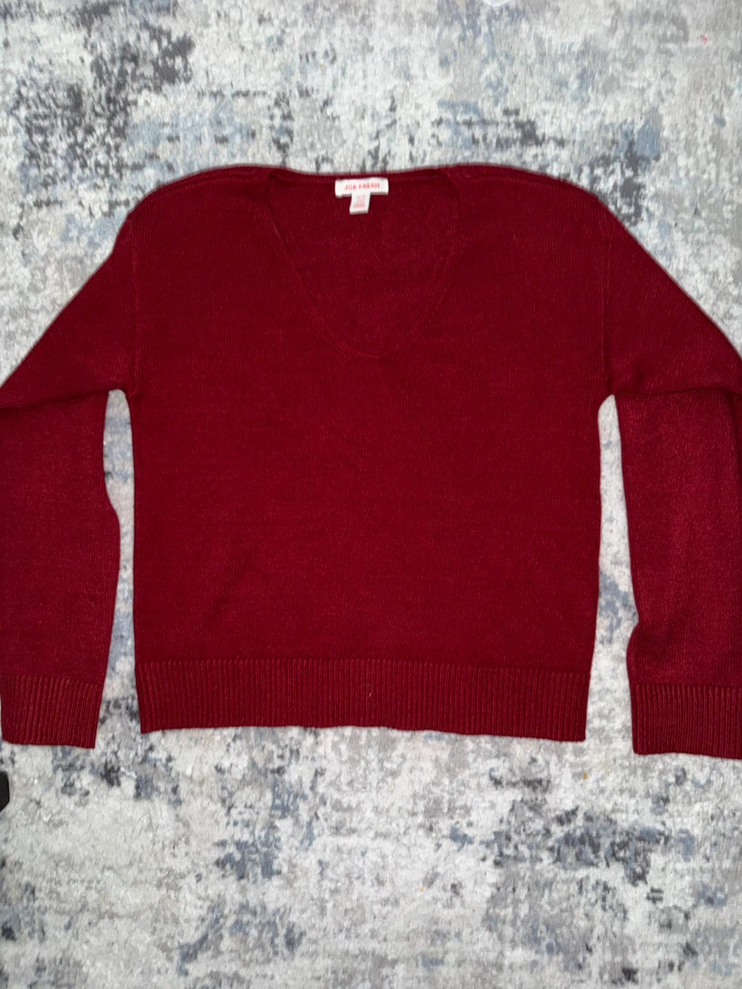 Joe Fresh Red V-Neck Sweater