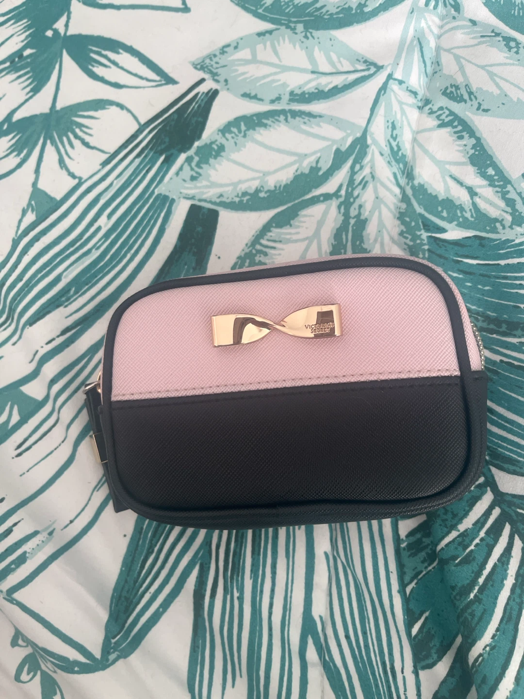 Victoria's Secret Pink and Black Cosmetic Bag