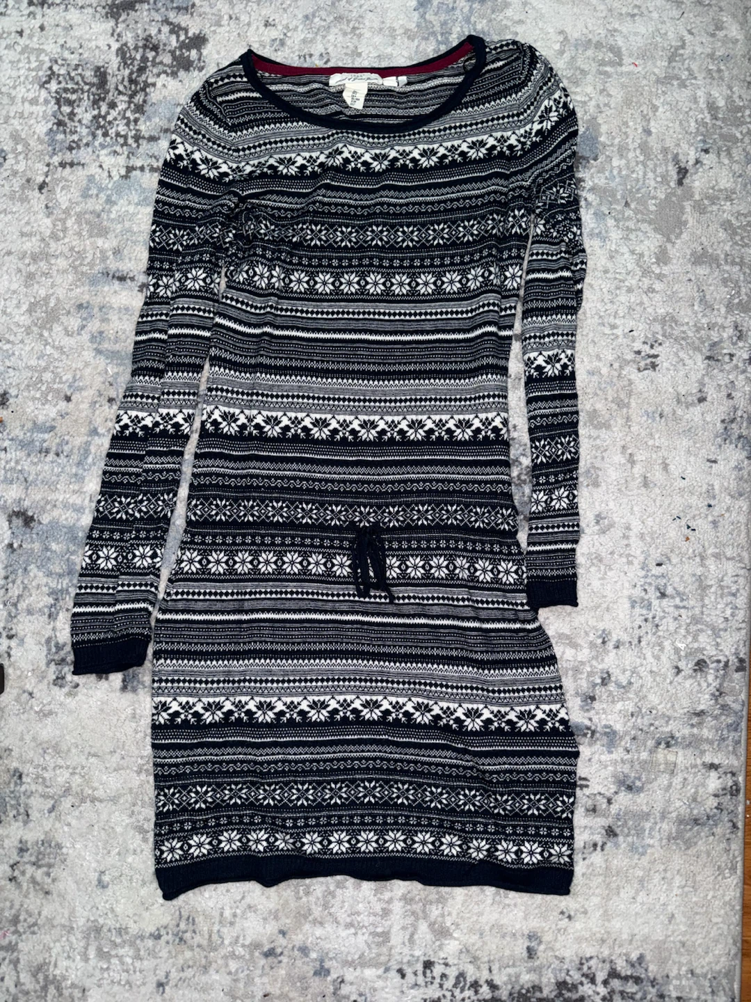L.O.G.G. Patterned Knit Sweater Dress