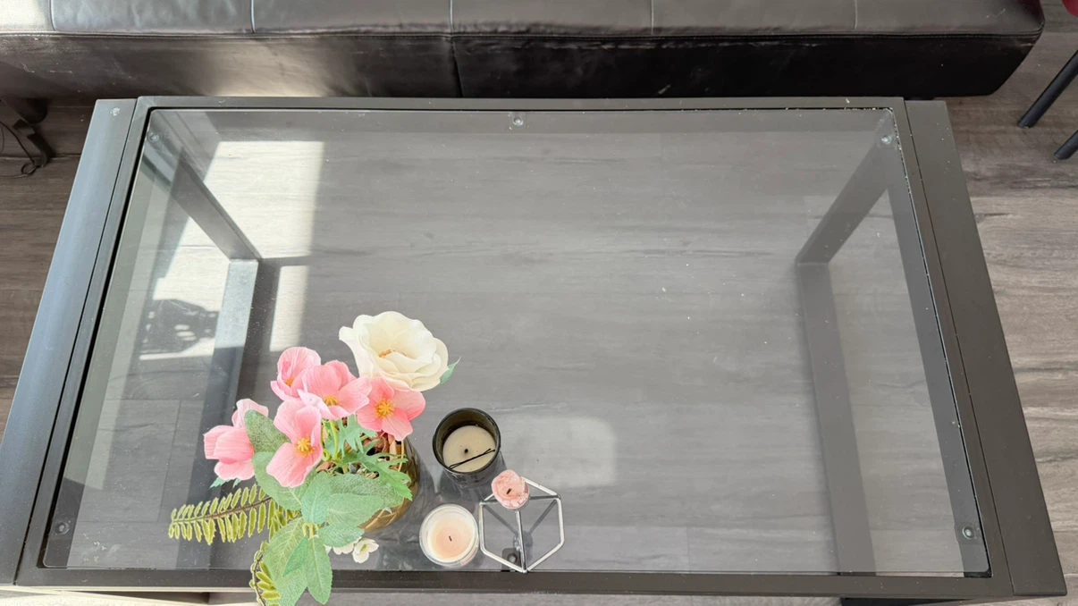 Moving out sale Black Glass Top Coffee Table - photo 4