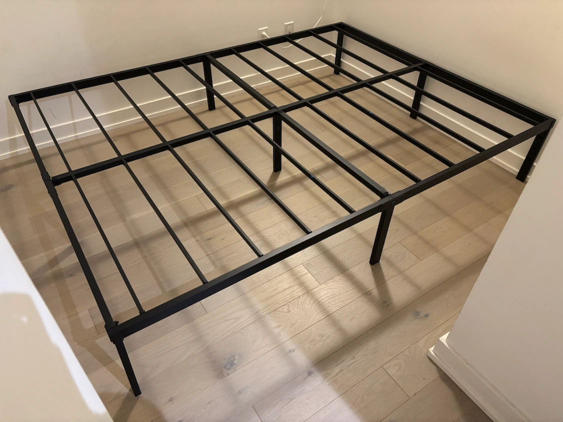 Black Metal Queen Bed Frame - photo 2