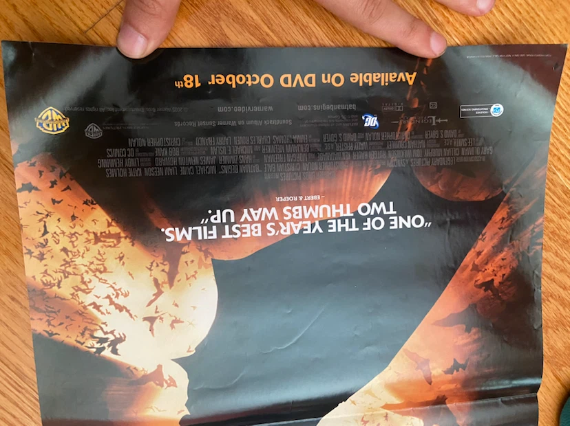Batman Begins poster.  Measures 17" x 11.5" inches - photo 2