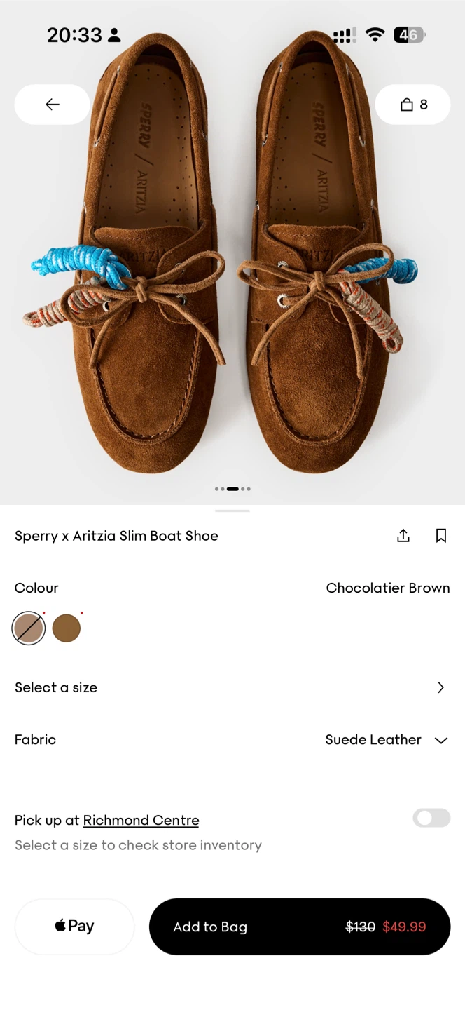 Sperry x Aritzia Slim Boat Shoes NEW - photo 4