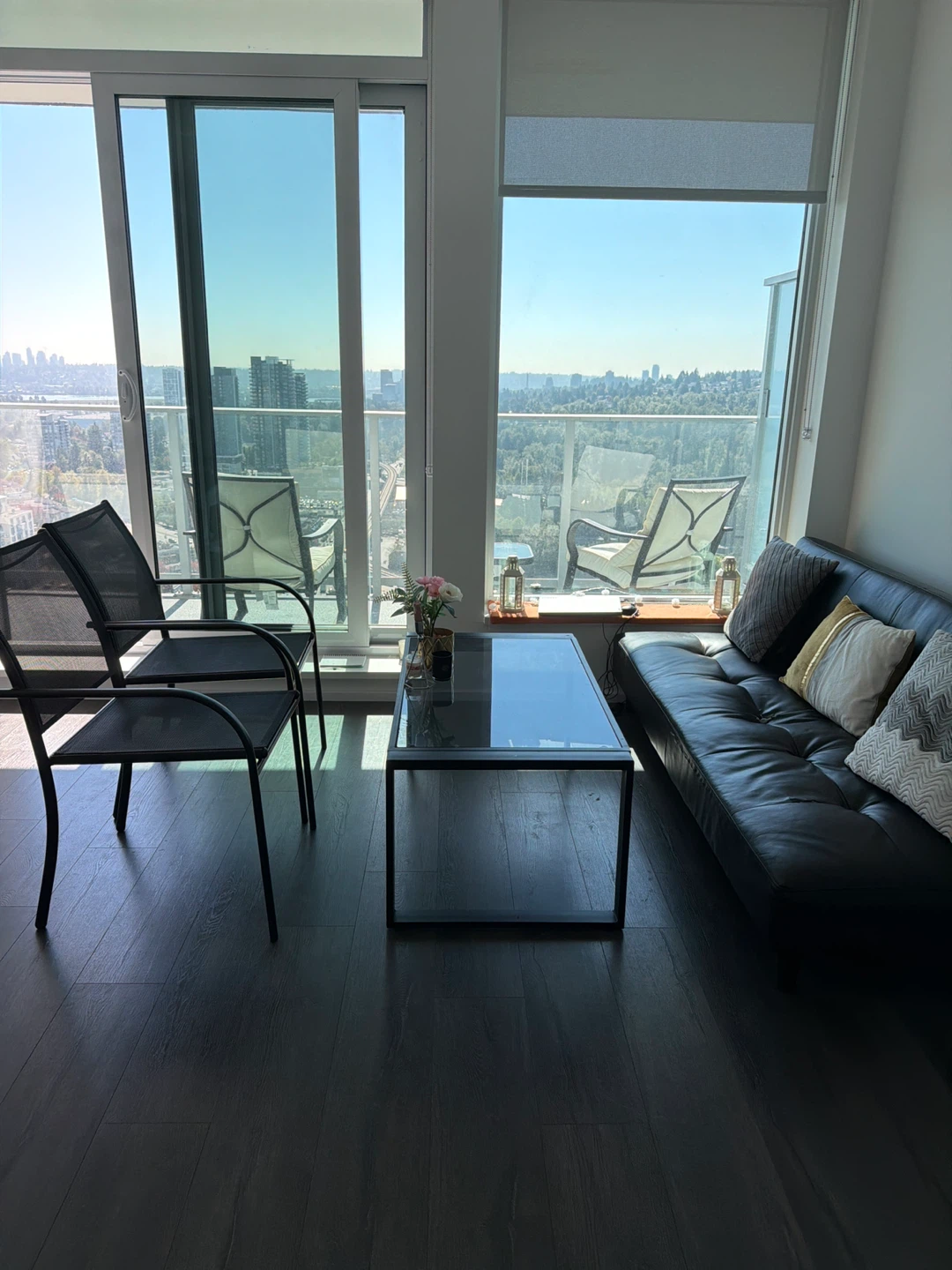 Moving out sale Black Glass Top Coffee Table
