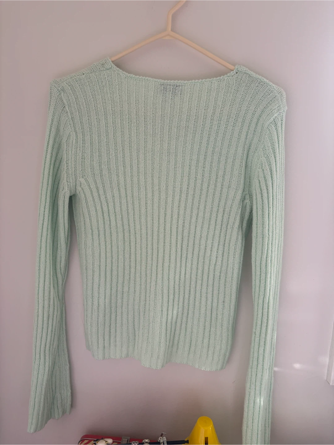Ricki's Mint Green Ribbed V-Neck Long Sleeve Top - photo 3