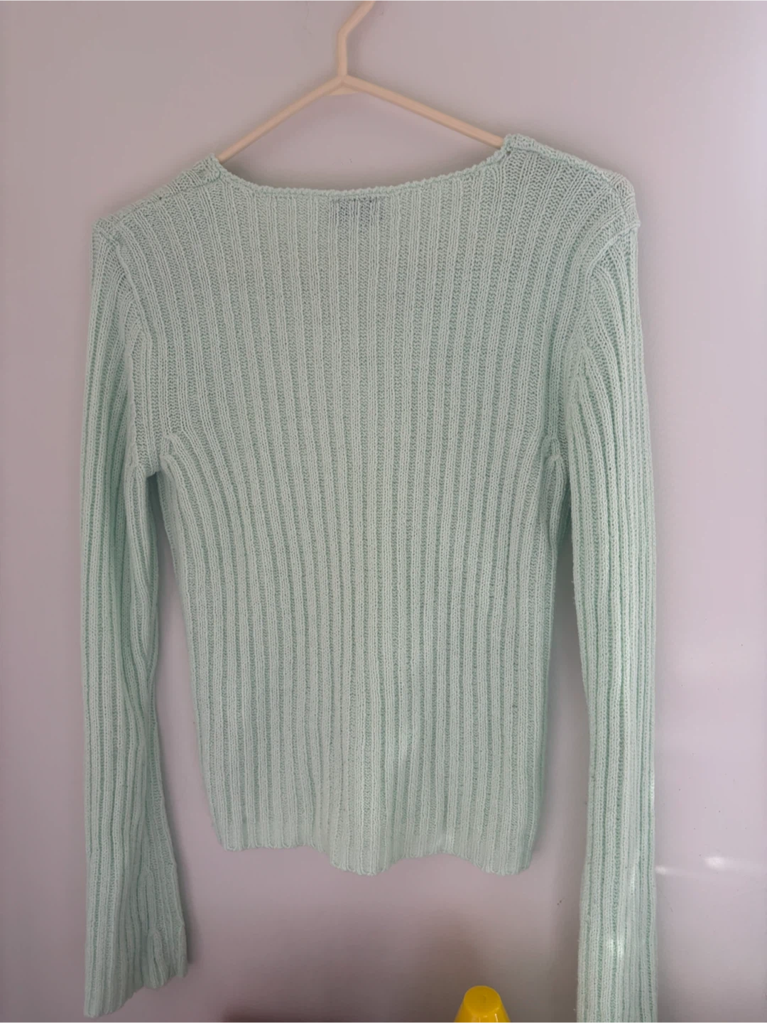 Ricki's Mint Green Ribbed V-Neck Long Sleeve Top - photo 4