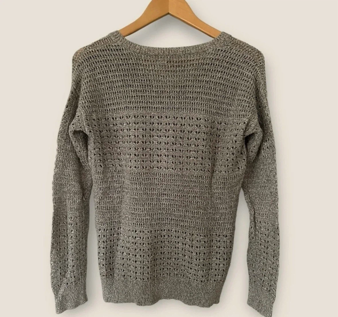 DKNY Jeans Grey Open-Knit Sweater - photo 4