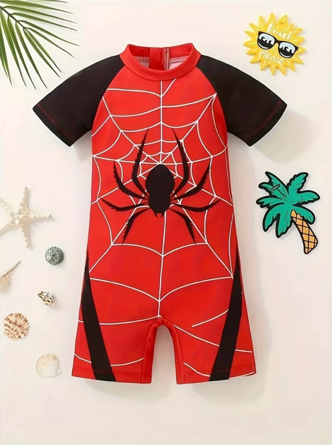 Kids Spider Swimsuit Set with Water Shoes - photo 2