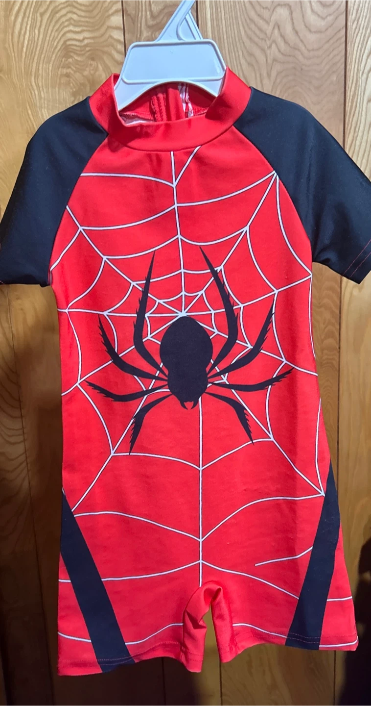 Kids Spider Swimsuit Set with Water Shoes - photo 3