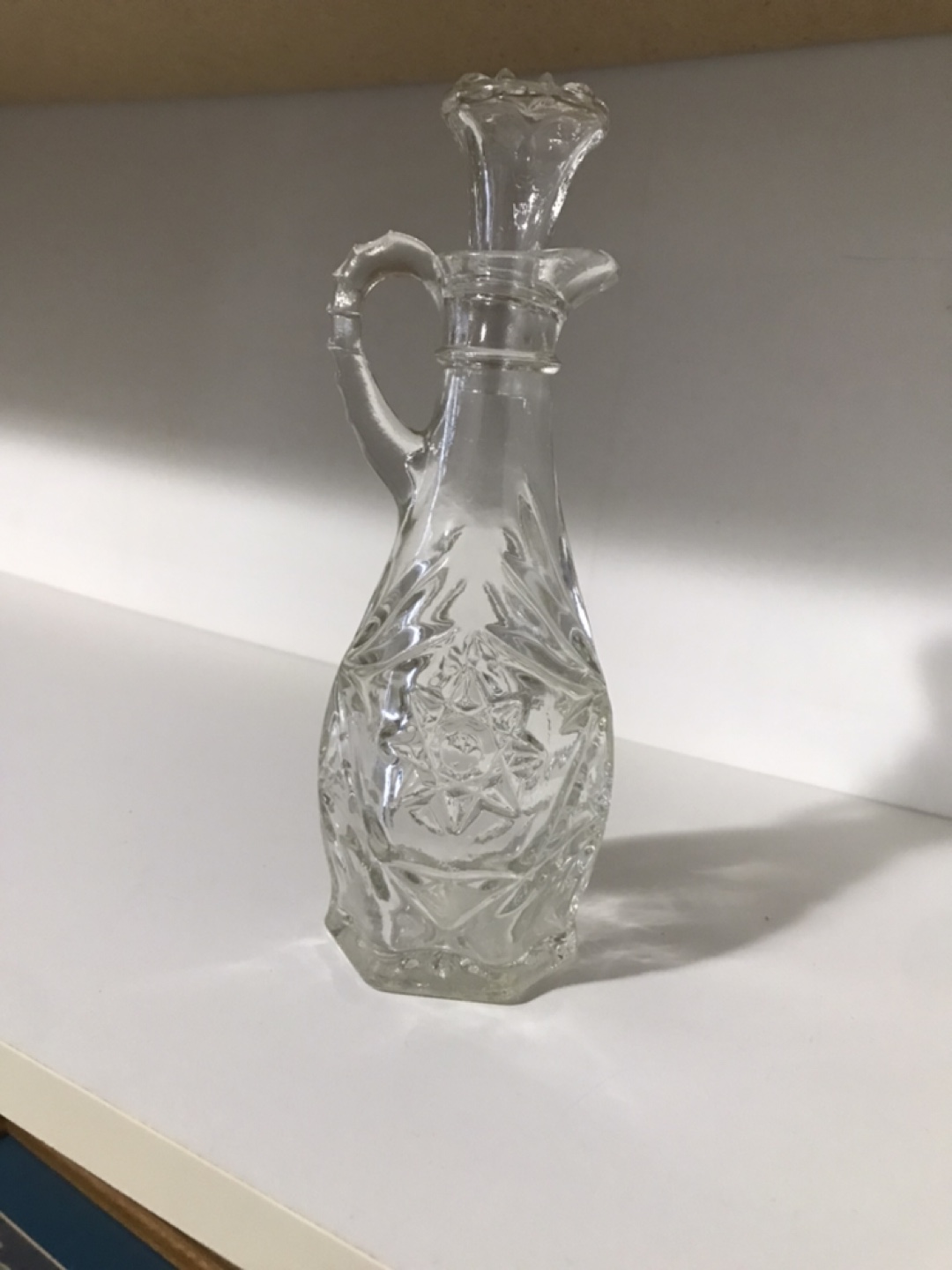 Vintage Clear Glass Cruet