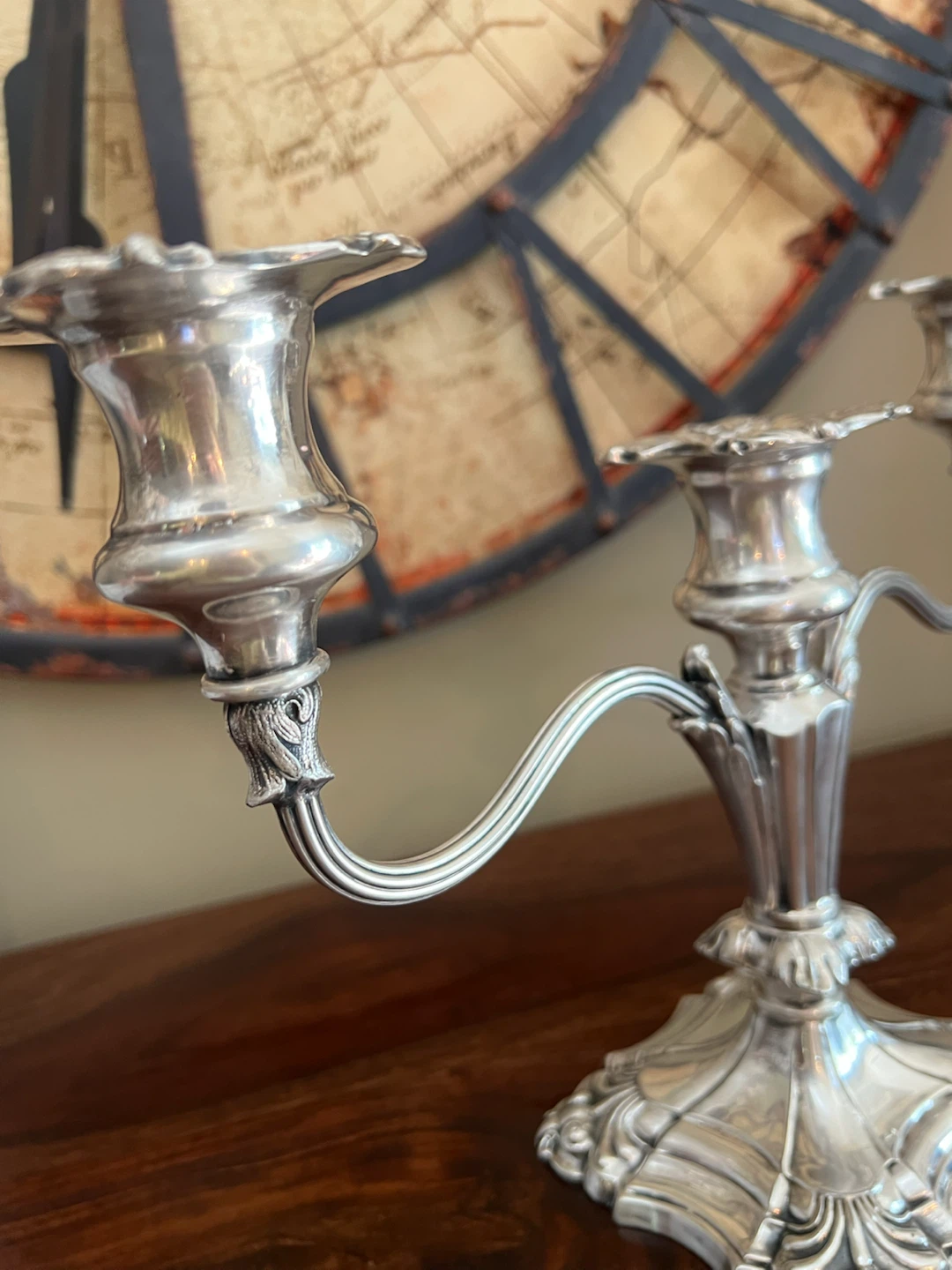 Vintage Coronet Plate Silver 3-Arm Candelabra - photo 5