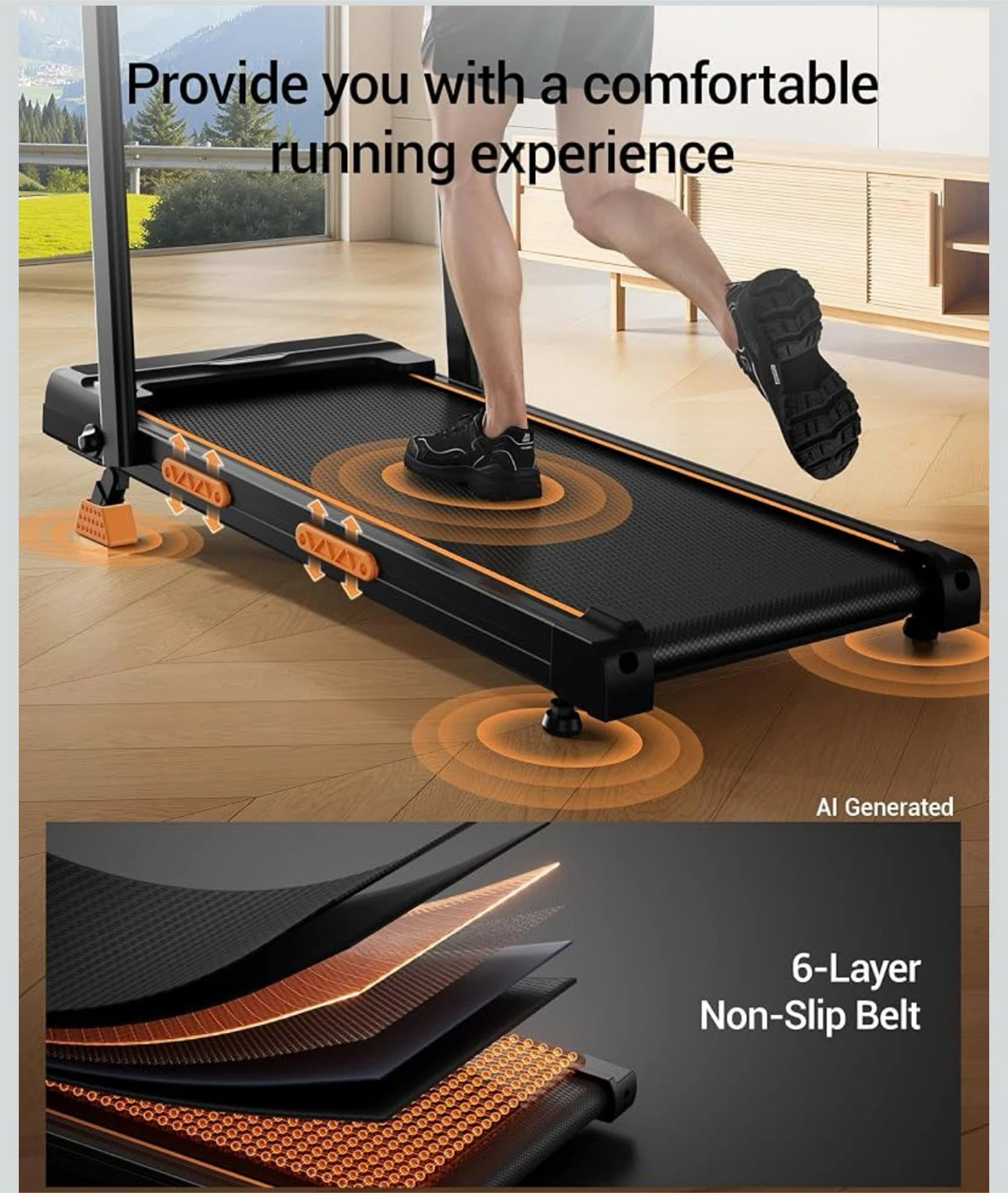 Foldable Treadmill with Adjustable Handles - photo 2