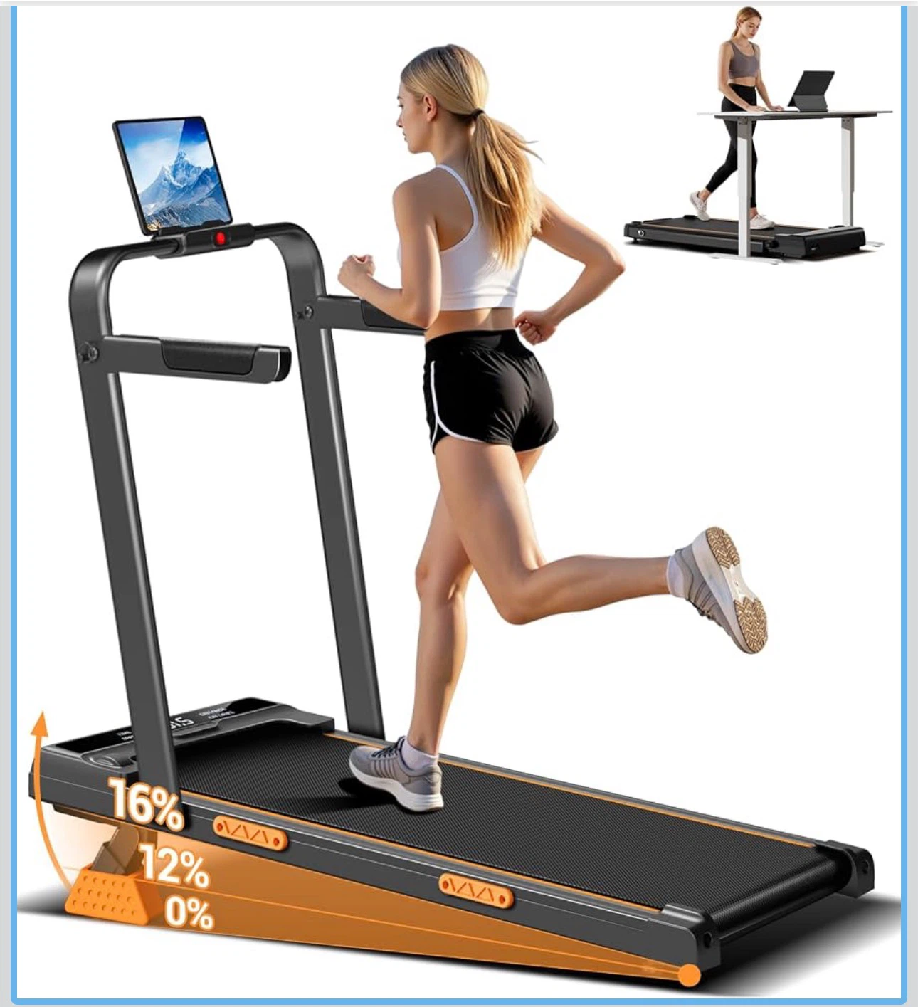 Foldable Treadmill with Adjustable Handles - photo 3