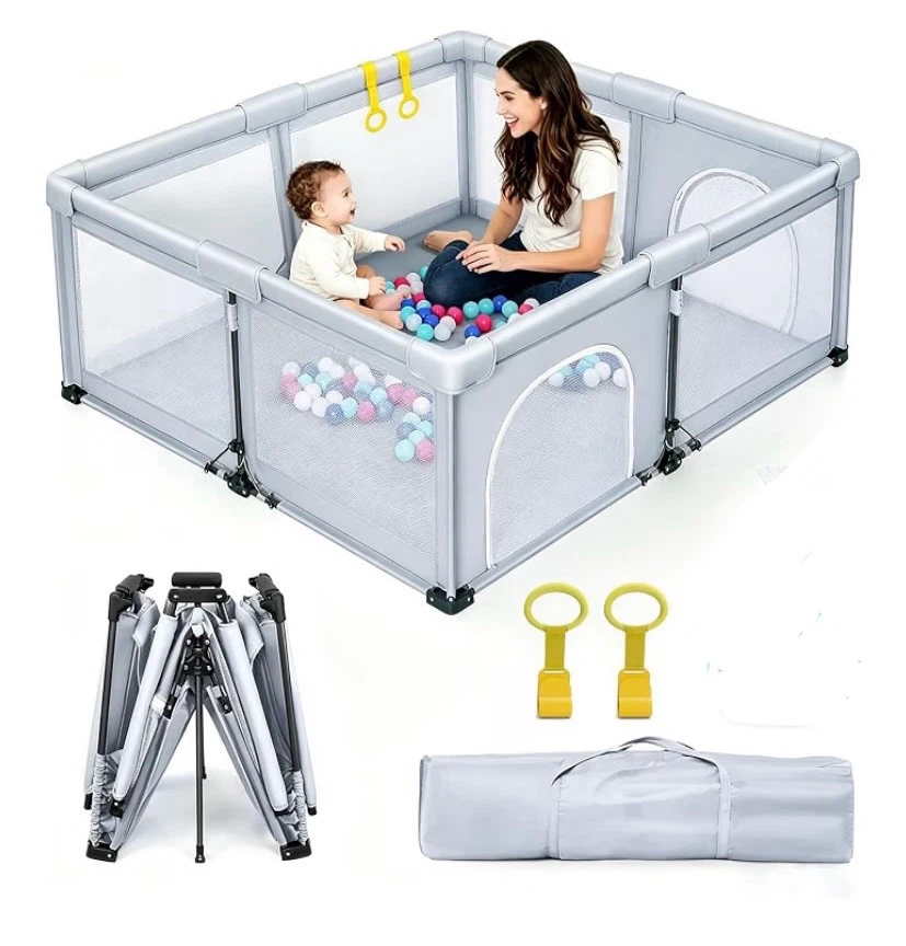 New 50"x50" Foldable Baby Playpen Travel Playard