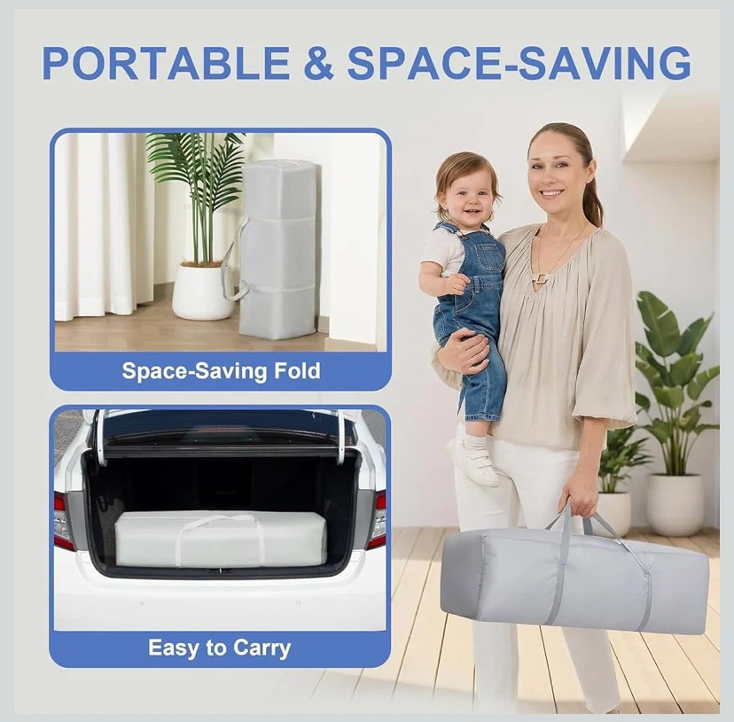 New 50"x50" Foldable Baby Playpen Travel Playard - photo 5
