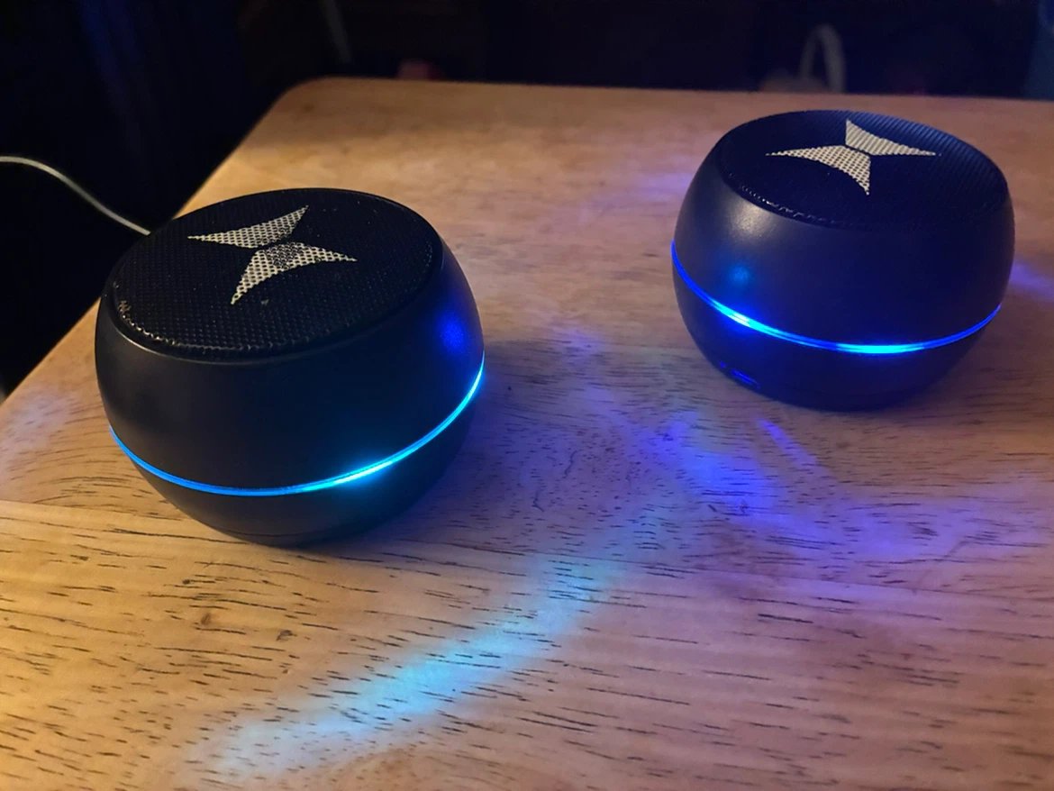 Set of Two Portable Bluetooth Speakers