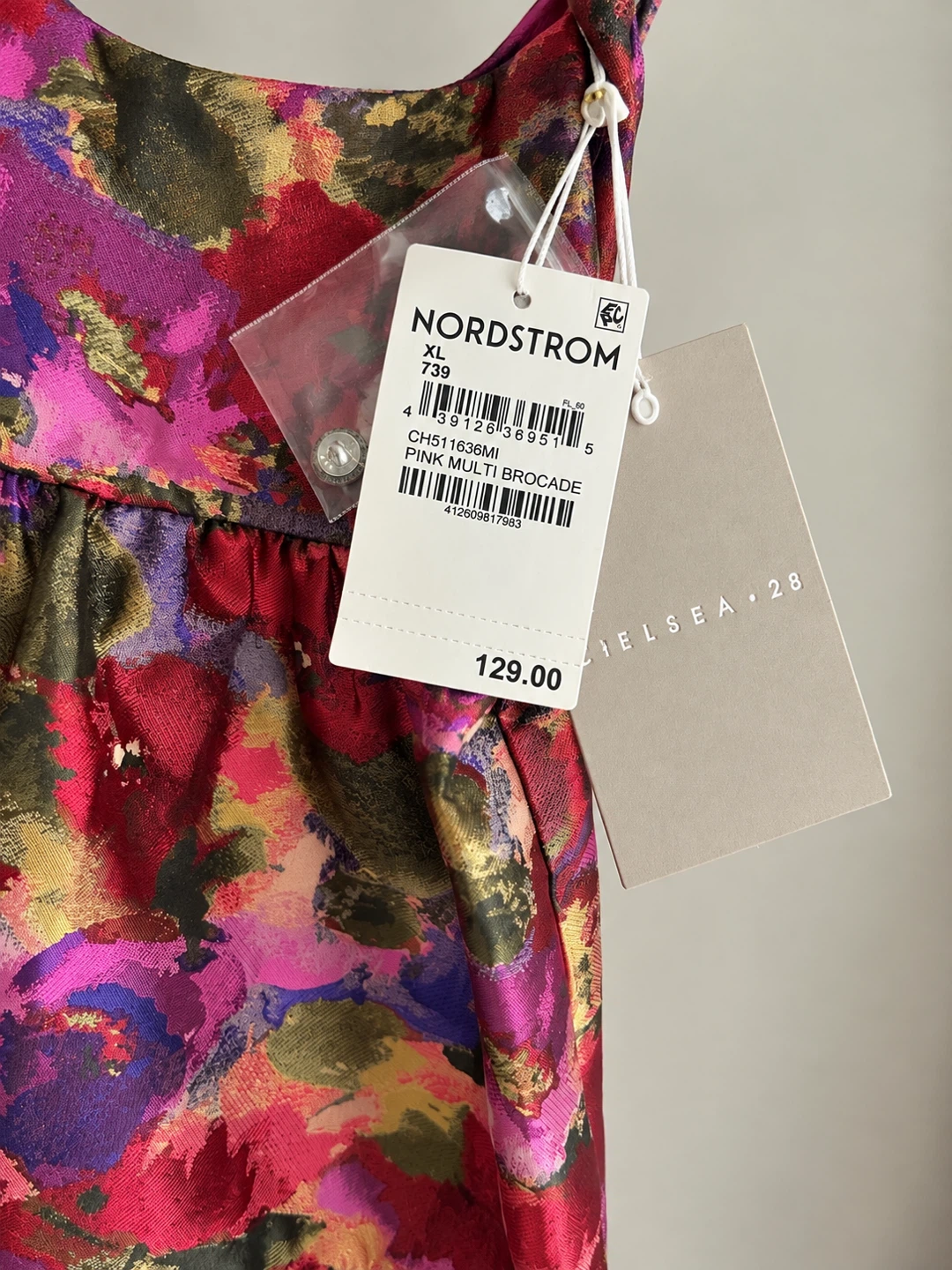 Chelsea 28 Floral Brocade Dress, Size XL - photo 4