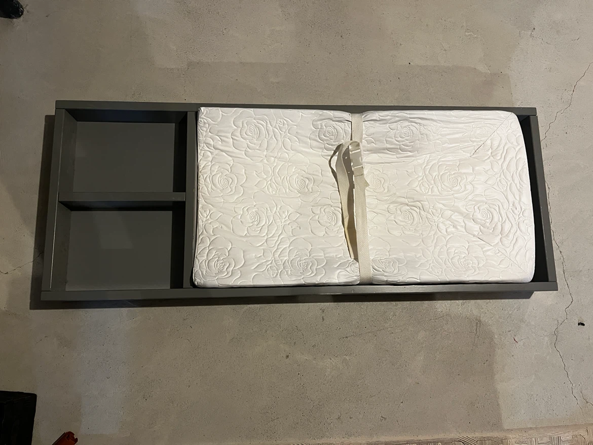 Grey Baby Changing Tray with Pad