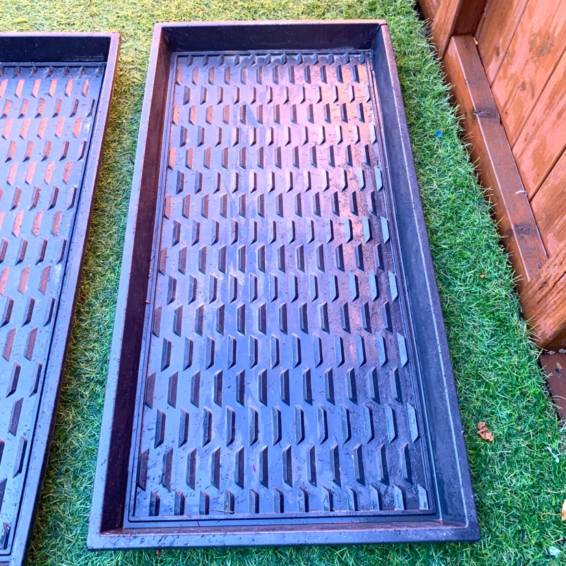 2 Black Boot Trays Shoe Mats Entryway Mudroom Floor Drip Trays - photo 5