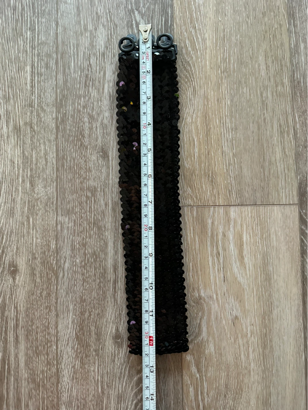 Black Sequin Elastic Belt - photo 3