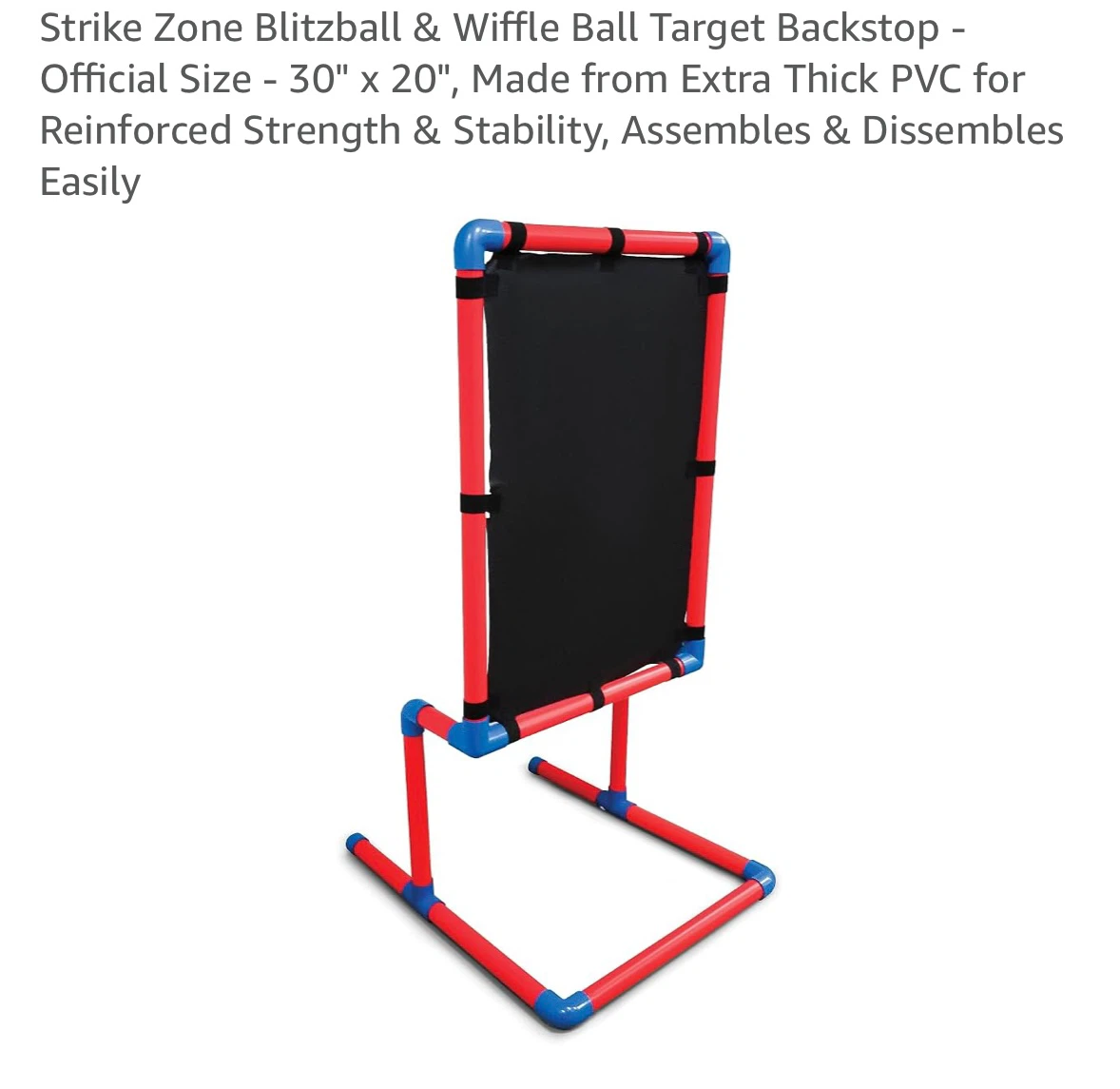 Strike Zone Blitzball & Wiffle Ball Target Backstop