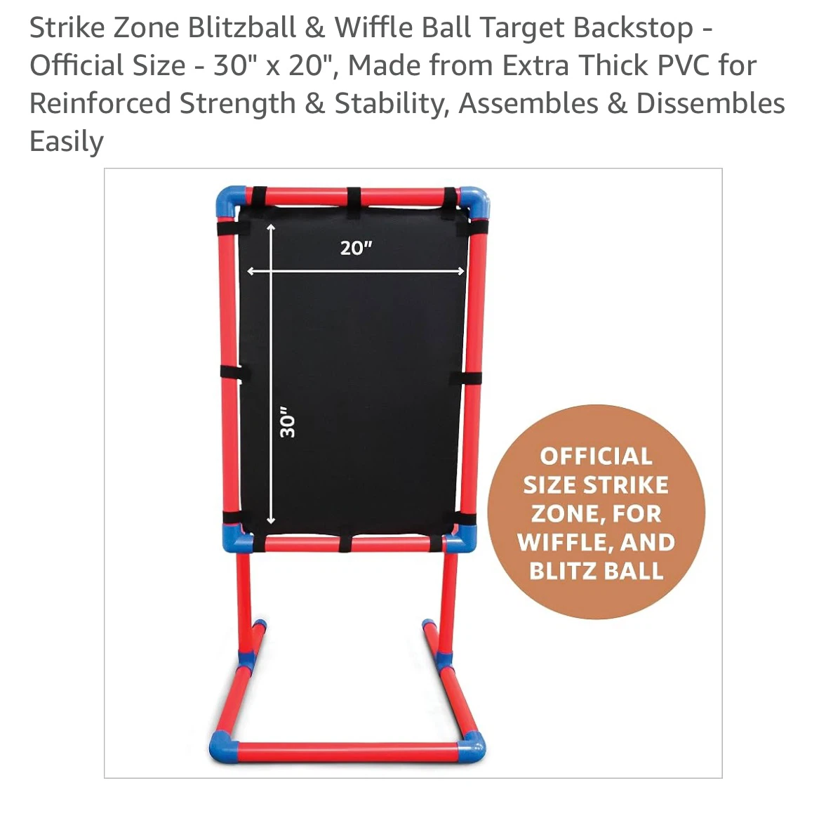 Strike Zone Blitzball & Wiffle Ball Target Backstop - photo 2