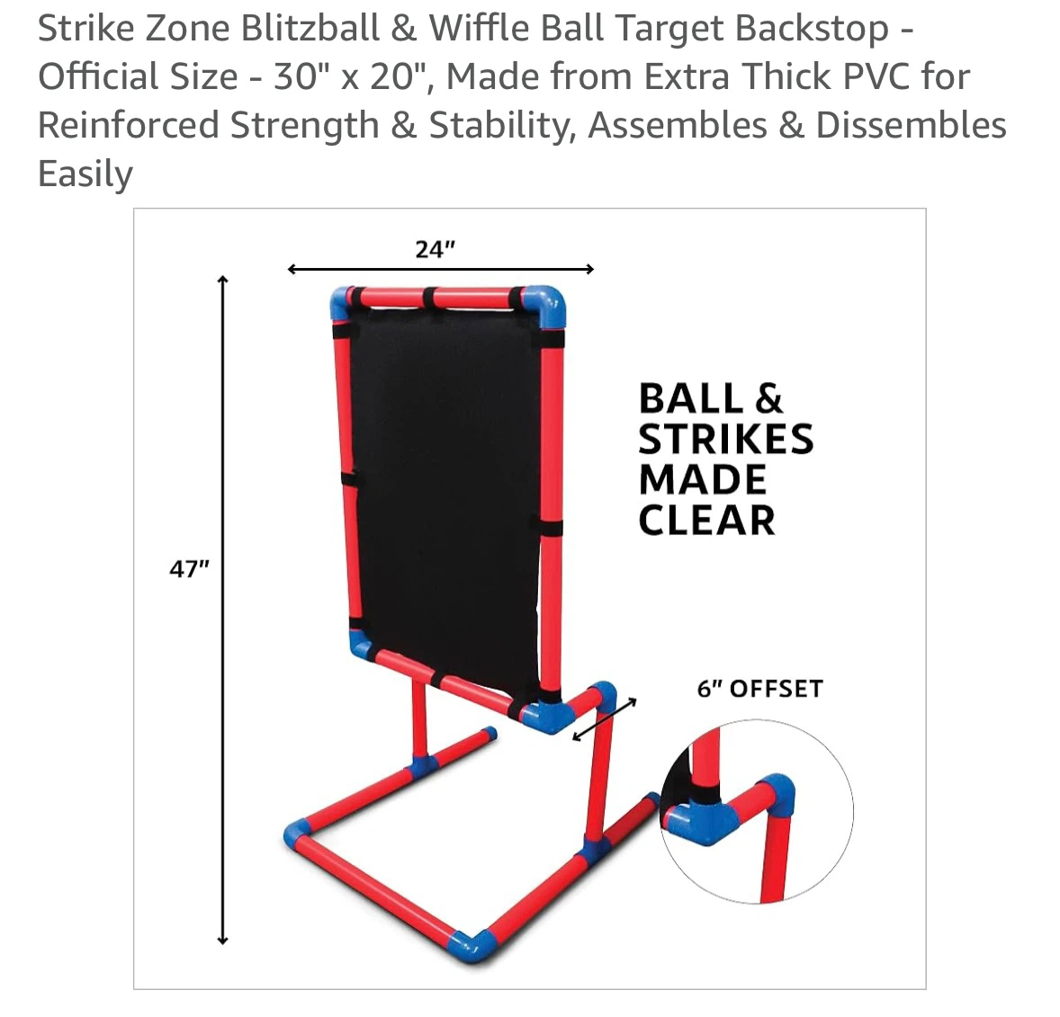 Strike Zone Blitzball & Wiffle Ball Target Backstop - photo 3