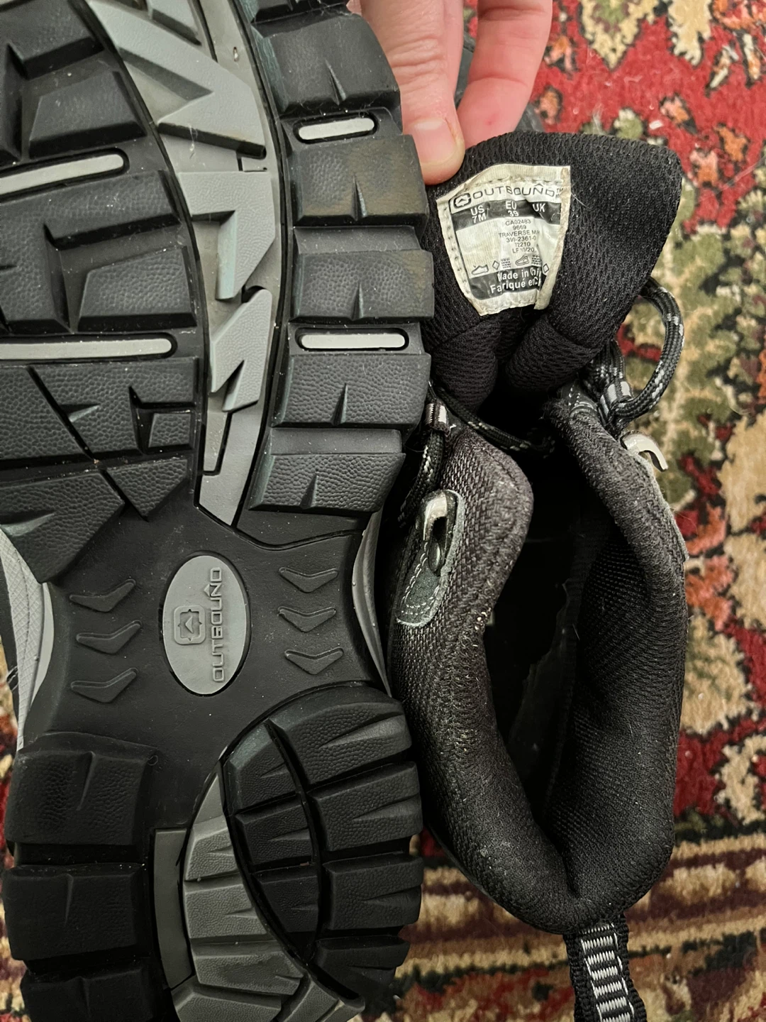Outbound Traverse Hiking Boots - Black - Size 7M - photo 3