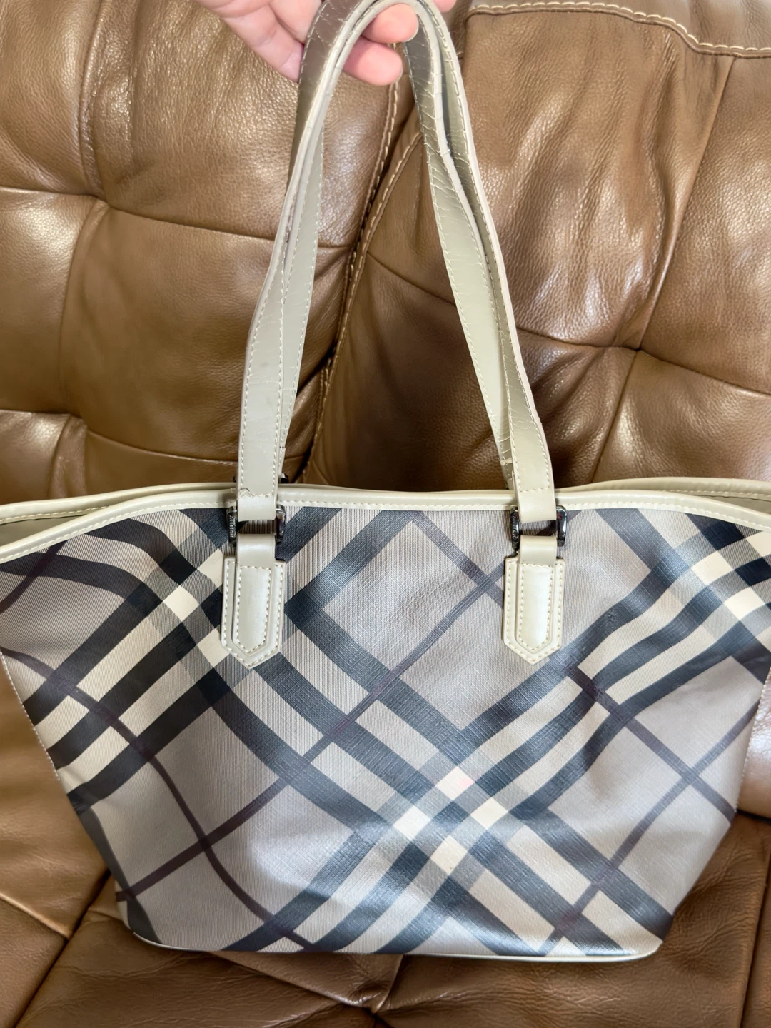 Burberry Check Tote Bag