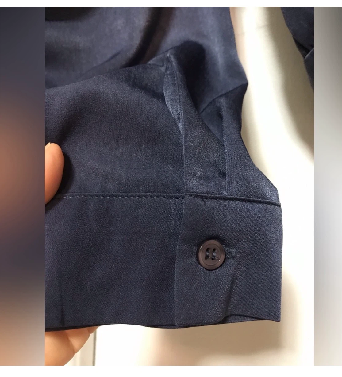 Rokoko Navy Tie-Front Long Sleeve Top - photo 4