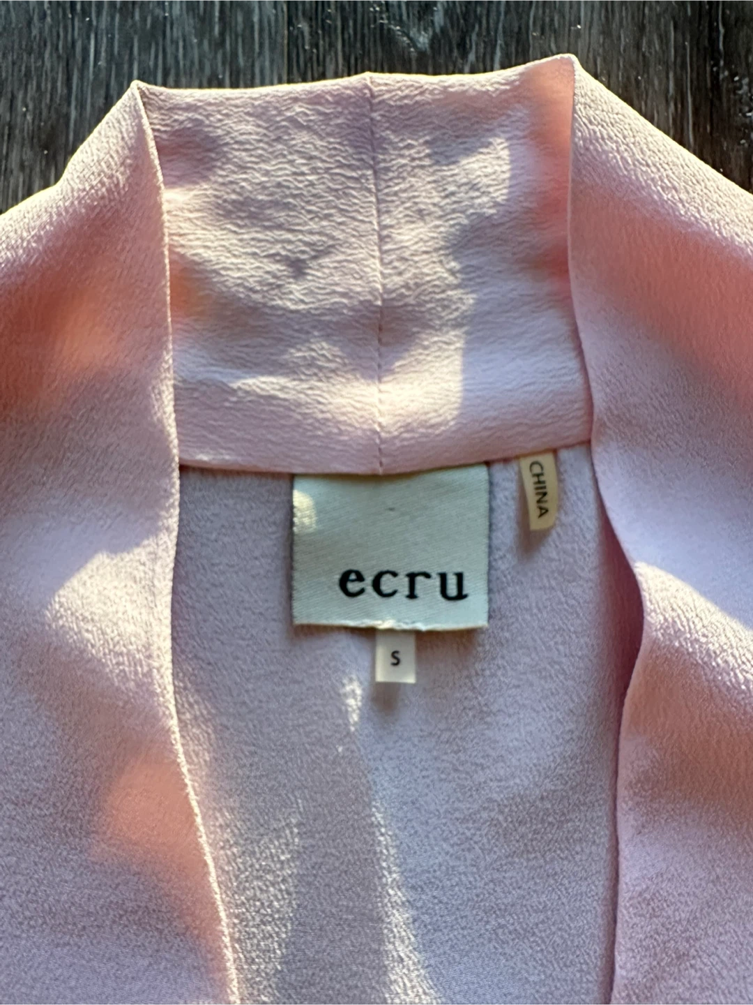 Ecru Silk Sleeveless Blouse Light Pink S - photo 2