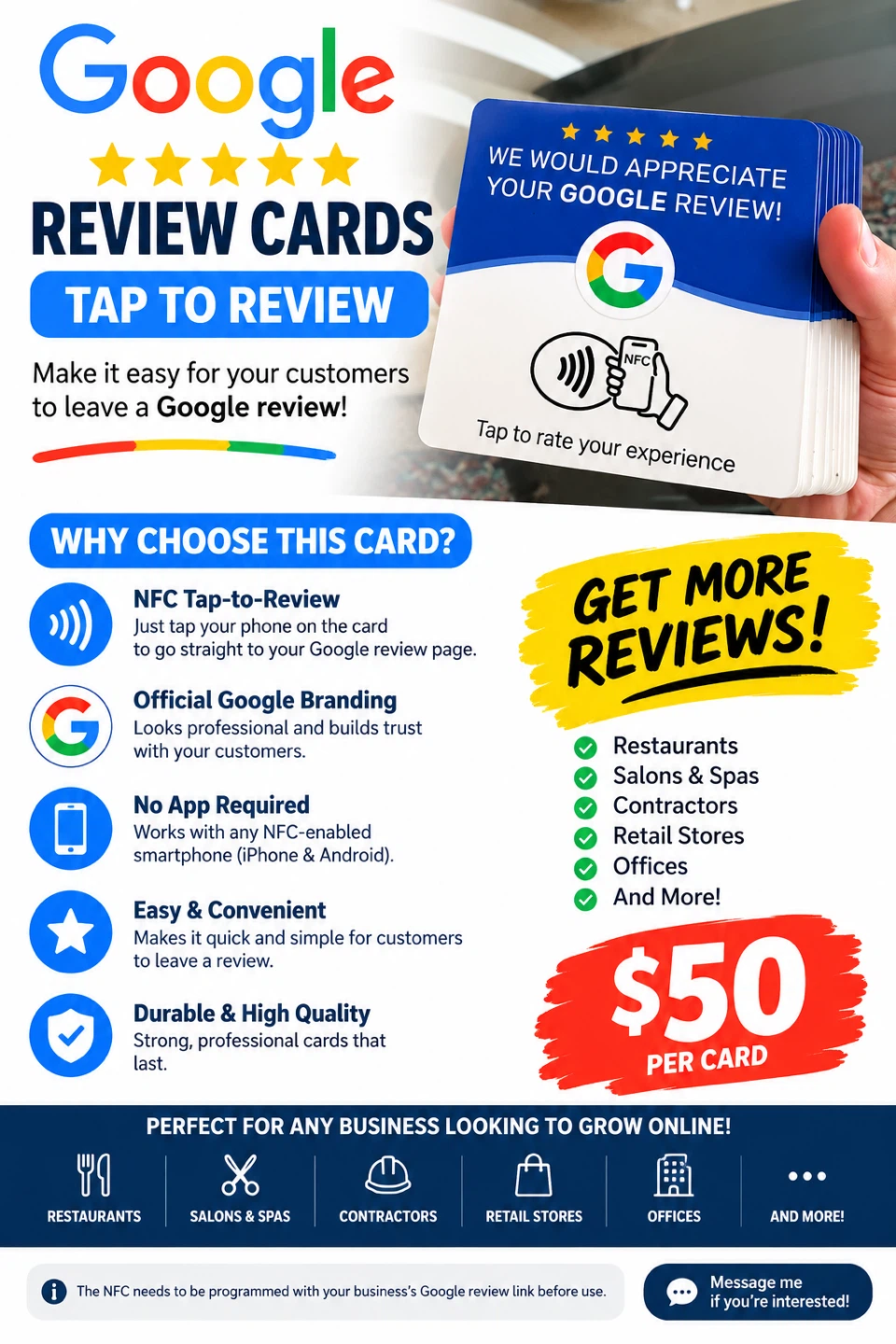 Google NFC Review Cards - photo 3