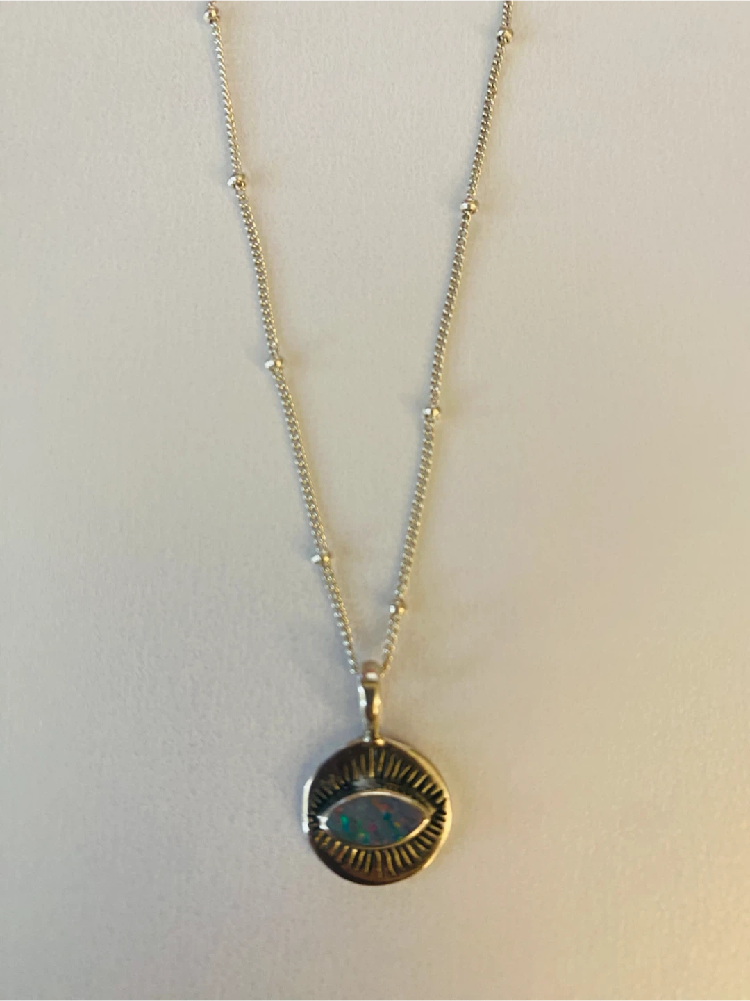 Sterling Silver evil eye pendant necklace - photo 2
