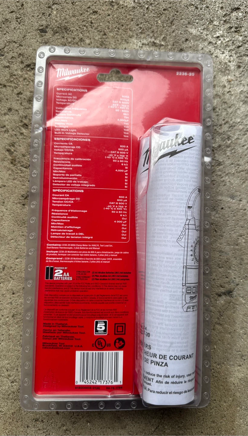 Milwaukee 2236-20 600A Clamp Meter for HVAC/R - photo 2