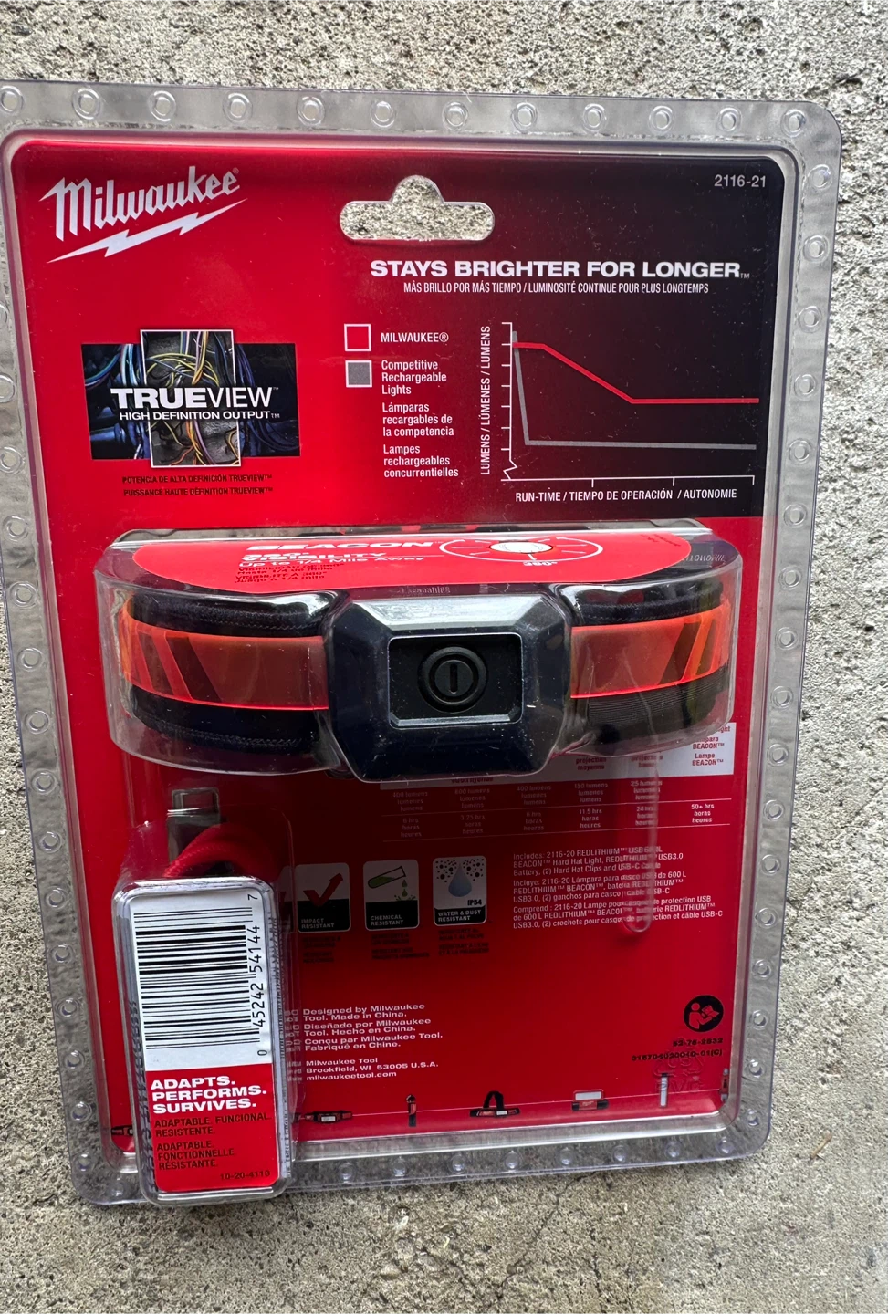 Milwaukee REDLITHIUM USB 600L Beacon Hard Hat Light - photo 2