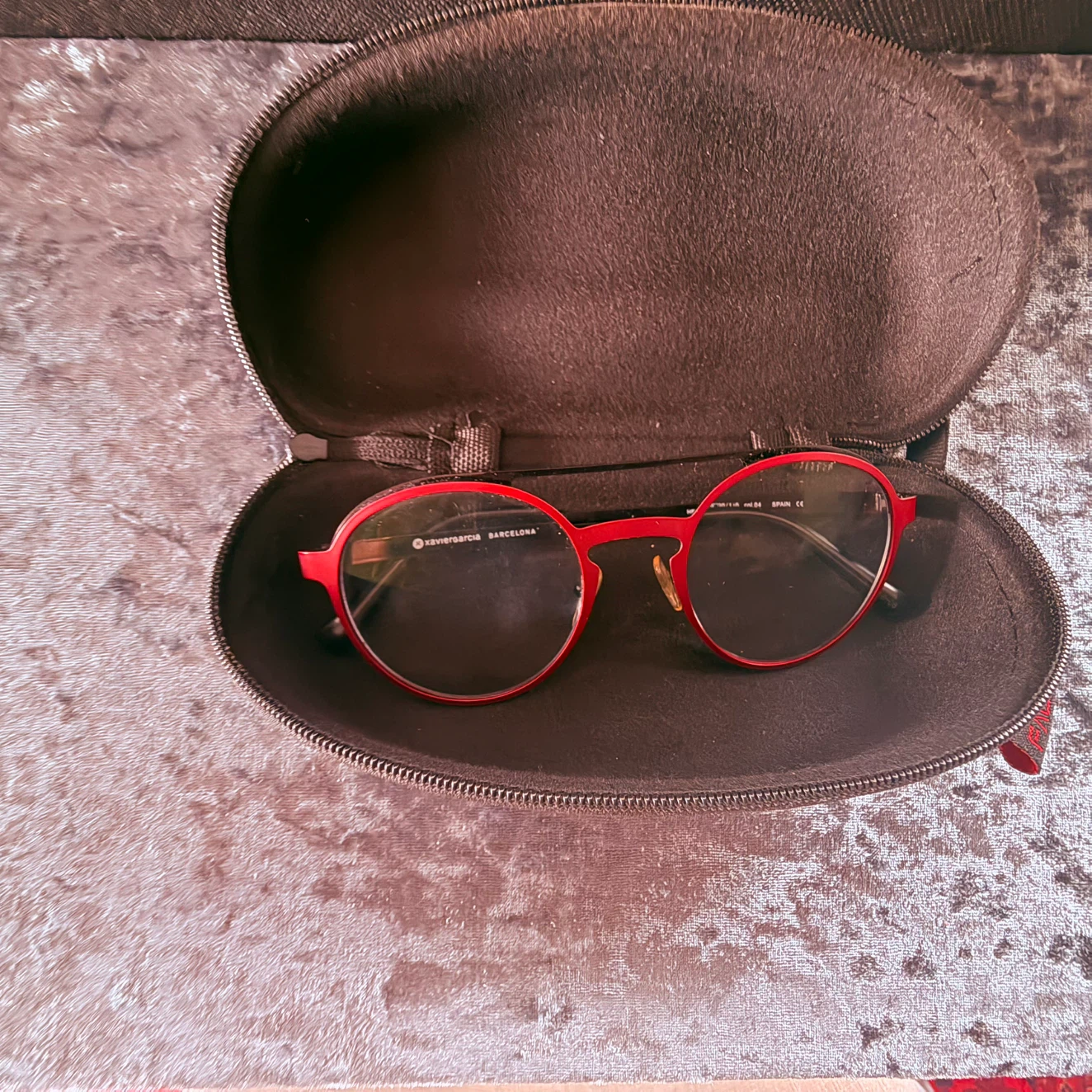Xavier Garcia Barcelona Red Eyeglasses