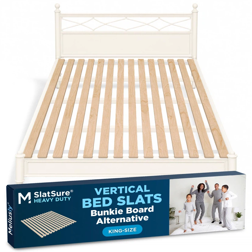 Meliusly King Bunkie Board Heavy Duty Vertical Wood Bed Slats