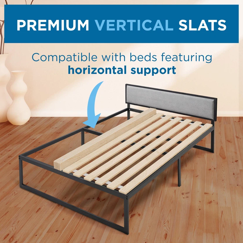 Meliusly King Bunkie Board Heavy Duty Vertical Wood Bed Slats - photo 5