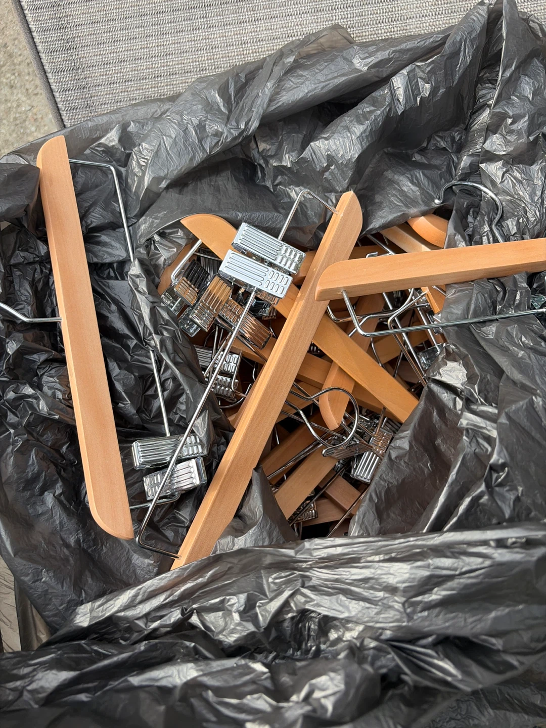 Wooden pant hangers