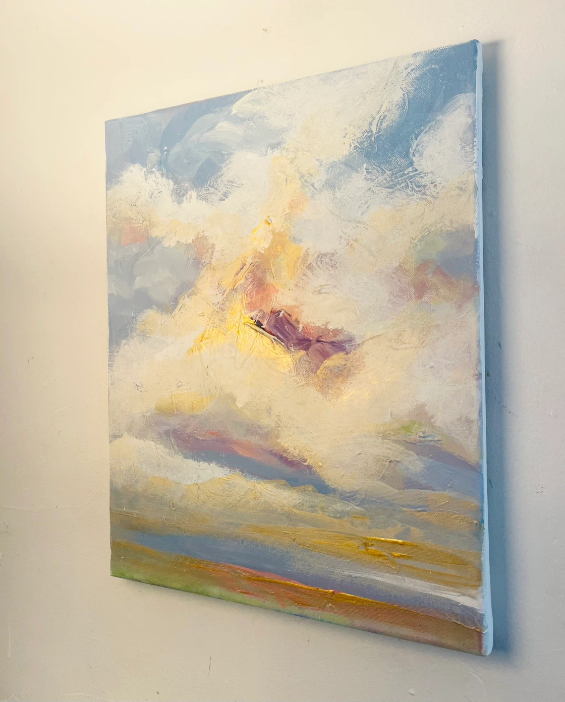 Original Abstract Clouds Painting