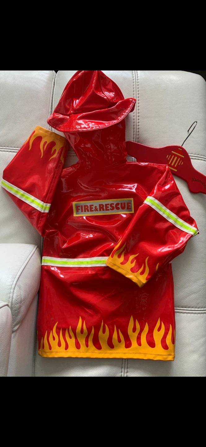 🎃☔️ “Kidorable” Firefighter Raincoat/Costume-4T/toddler-kid - photo 3